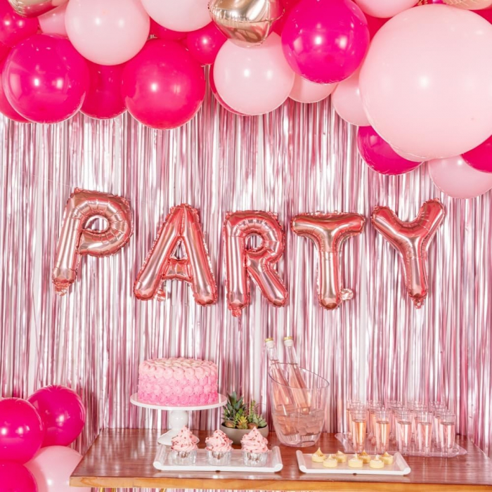 Balon Folie Metalizata Litera R, Flippy, 40 cm, Umflati cu Heliu sau Aer, Ambalaj Individual, Pai inclus, Rose Gold [6]