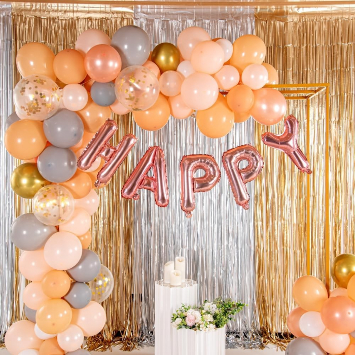 Balon Folie Metalizata Litera Y, Flippy, 40 cm, Umflati cu Heliu sau Aer, Ambalaj Individual, Pai inclus, Rose Gold [6]