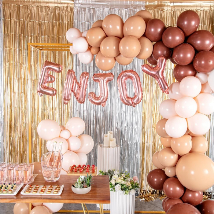 Balon Folie Metalizata Litera Y, Flippy, 40 cm, Umflati cu Heliu sau Aer, Ambalaj Individual, Pai inclus, Rose Gold [4]