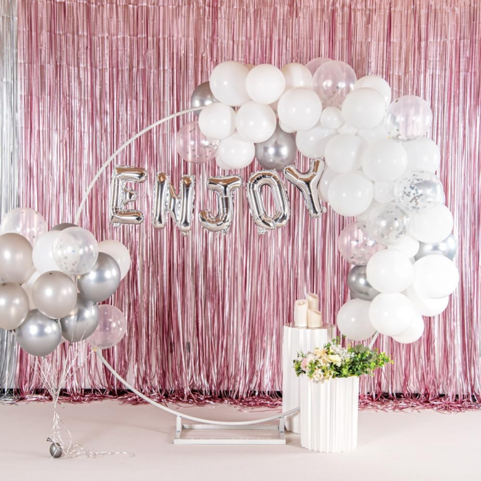 Balon Folie Metalizata Litera Y, Flippy, 80 cm, Umflati cu Heliu sau Aer, Ambalaj Individual, Pai inclus, Argintiu [3]