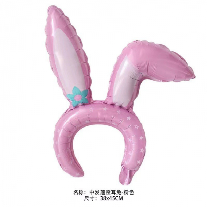 Balon Folie Tip Bentita, Festic, Coroana, Flippy, Model Iepure Roz [1]