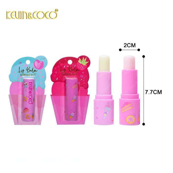 Balsam de Buze, Kevin&amp;Coco, Ice Cream, Hidratare, Catifelare, Cremos, 13.5x7.5x2 cm, Roz [2]