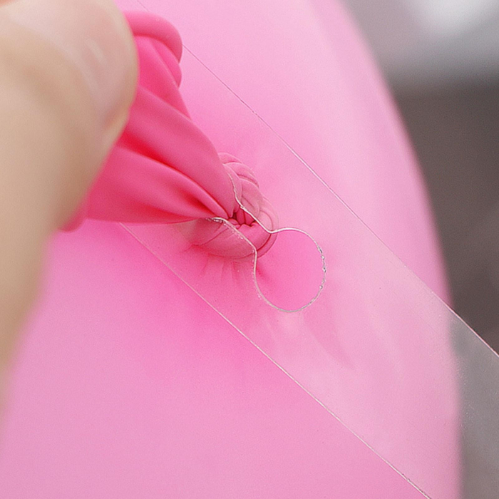 Banda Transparenta pentru Prinderea Baloanelor, Flippy, din PVC, 5 m, Gauri Duble, Transparent [4]