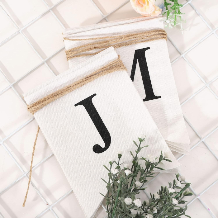 Banner Decorativ, Flippy, Model Just Married, Tematica Nunta, Alb-Negru [4]