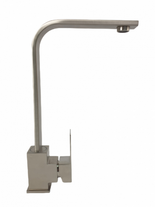 Baterie bucatarie MIXXUS KUB-011 din otel inoxidabil, Monocomanda, Racorduri incluse [2]