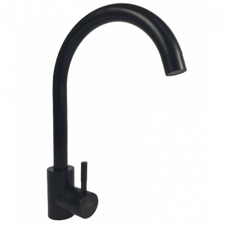 Baterie bucatarie MIXXUS SUS-011 BLACK din otel inoxidabil, Monocomanda, Racorduri incluse [2]