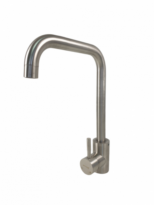 Baterie bucatarie MIXXUS SUS-011-G din otel inoxidabil, Monocomanda, Racorduri incluse [3]