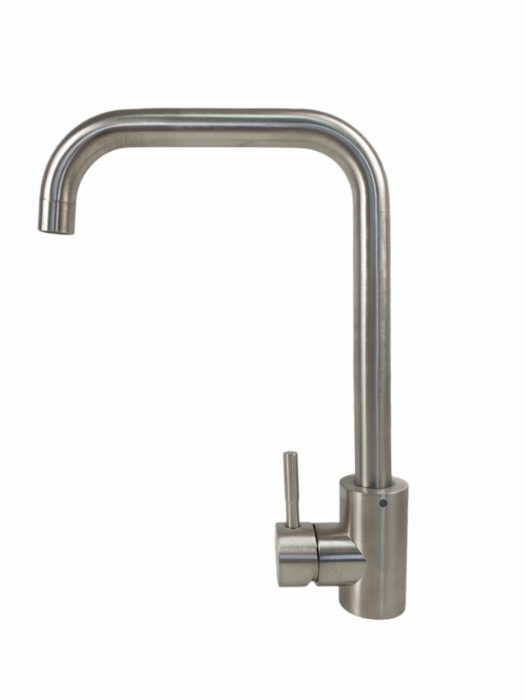 Baterie bucatarie MIXXUS SUS-011-G din otel inoxidabil, Monocomanda, Racorduri incluse [2]