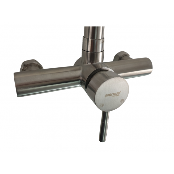 Coloana de dus Mixxus EKA-003-J, 120 cm baterie si para, monocomanda, furtun flexibil [3]