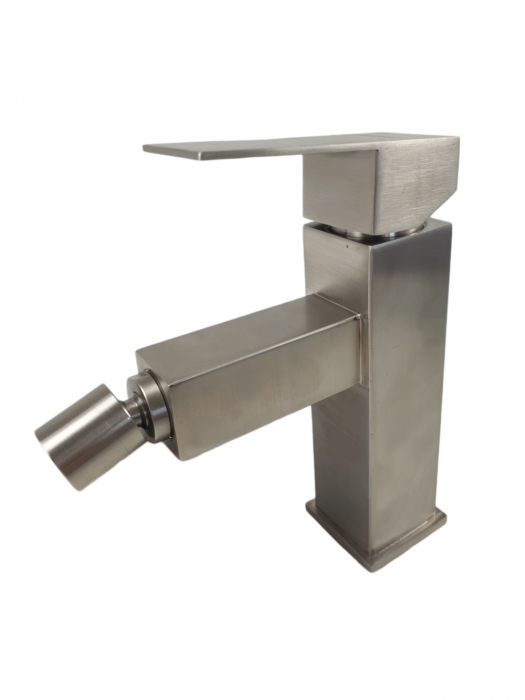 Baterie bideu MIXXUS KUB-002 din otel inoxidabil, Cap pipa 360 grade, Monocomanda, Racorduri incluse [3]