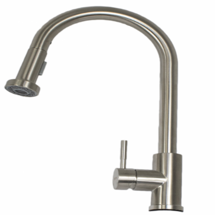 Baterie bucatarie MIXXUS SUS-014-A din otel inoxidabil, Monocomanda, Racorduri incluse [3]