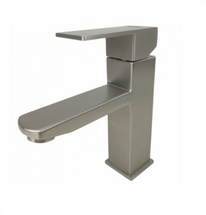 Baterie lavoar MIXXUS KUB-001 din otel inoxidabil, Monocomanda, Racorduri incluse [5]