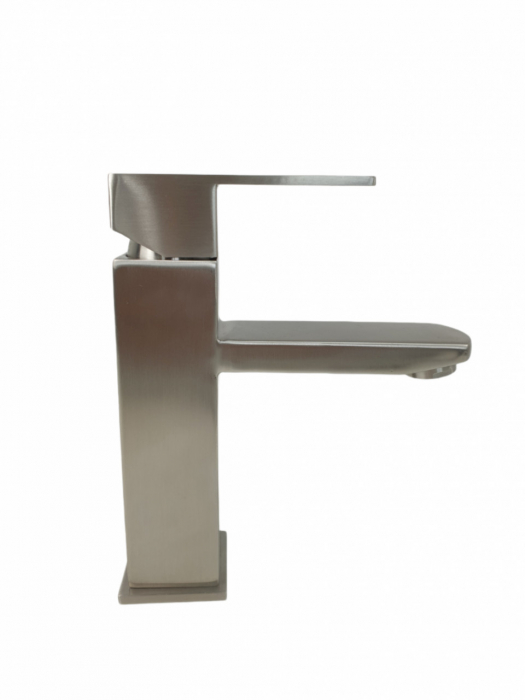 Baterie lavoar MIXXUS KUB-001 din otel inoxidabil, Monocomanda, Racorduri incluse [2]