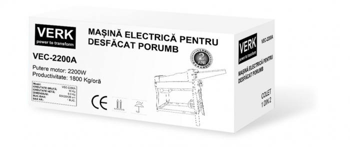 Batoza de porumb Verk green, 2200 W, 1800 kg/h [2]