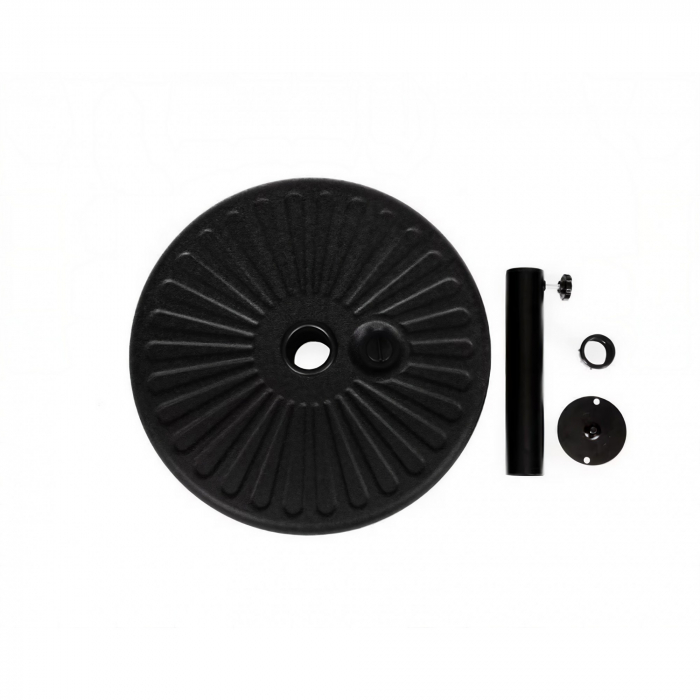 Baza umbrela din plastic Flippy, rotunda, 22 litri, neagra [5]