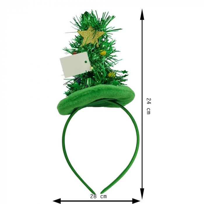 Bentita/cerc brad de Craciun, culoare verde, marime standard, Flippy [11]