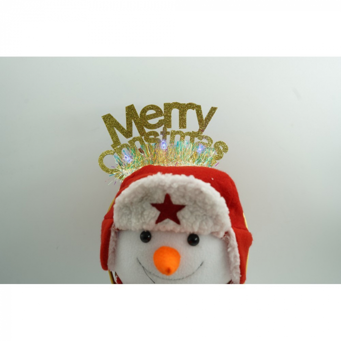 Bentita/cerc Mery Cristmas, culoare auriu cu beteala, marime standard, Flippy [6]