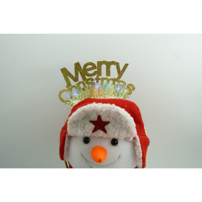Bentita/cerc Mery Cristmas, culoare auriu cu beteala, marime standard, Flippy [2]