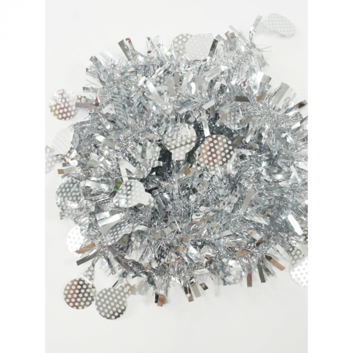 Beteala Craciun, Flippy, argintiu, marimea:  2 m x 11 cm x 9 cm material:folie PVC, interior/exterior [12]