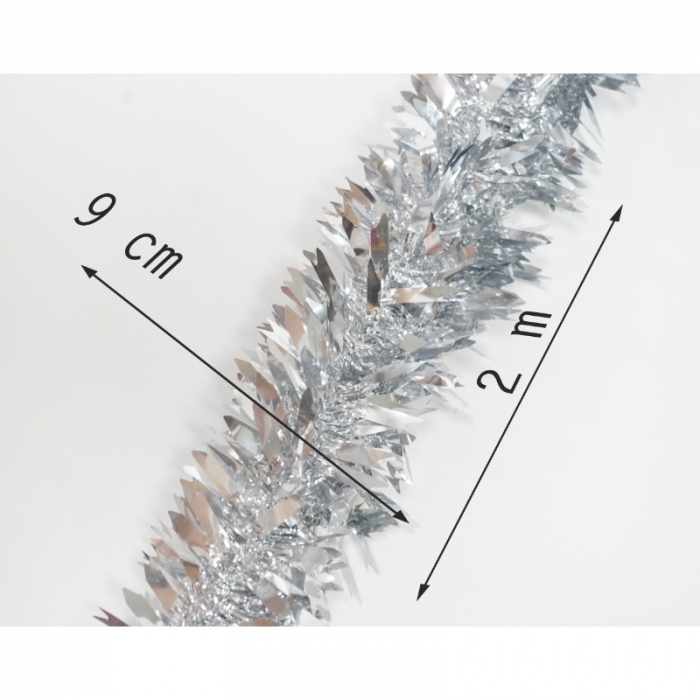 Beteala Craciun, Flippy, argintiu, marimea:  2 m x 6.5 cm material:folie PVC, interior/exterior [16]