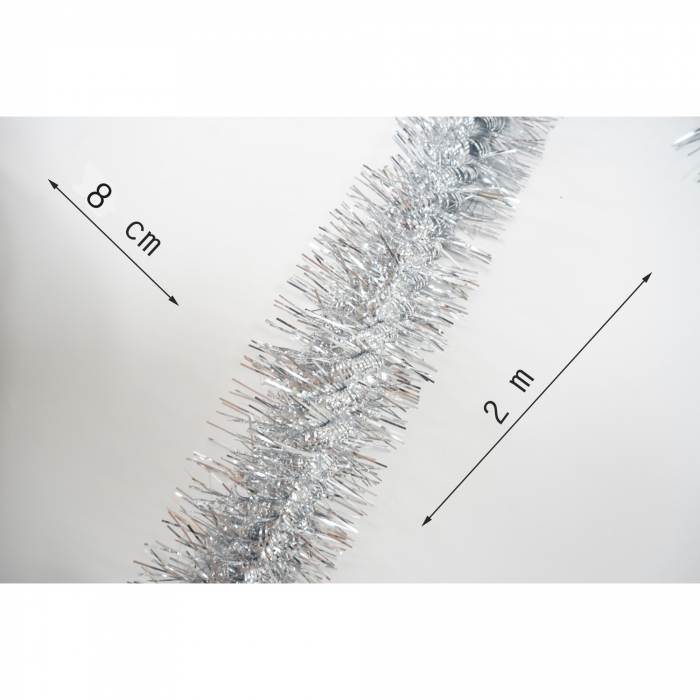 Beteala Craciun, Flippy, argintiu, marimea: 2 m x 8 cm material:folie PVC, interior/exterior [6]