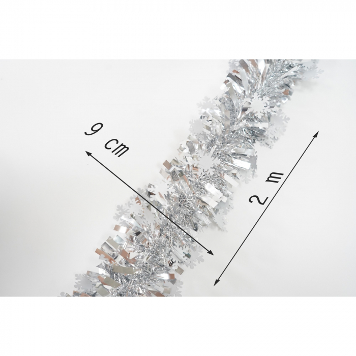 Beteala Craciun, Flippy, argintiu, marimea:  2 m x 9 cm x 9 cm material:folie PVC, interior/exterior [6]