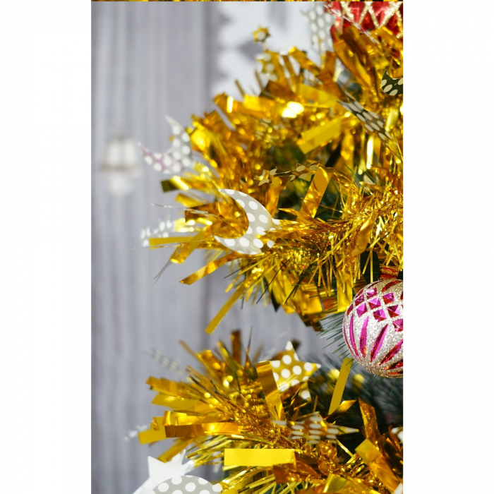 Beteala Craciun, Flippy, auriu, marimea: 2 m x 9 cm x 9 cm material:folie PVC, interior/exterior [10]