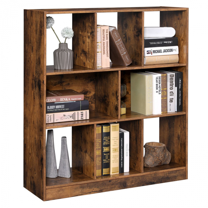 Biblioteca mini, maro, 86x28x94.5 cm [2]
