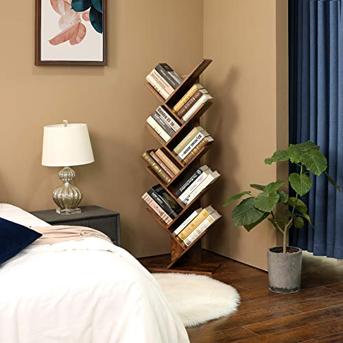 Biblioteca verticala, maro, 50x25x141.5 cm [5]