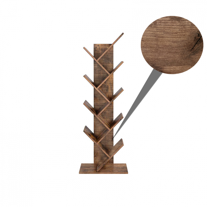 Biblioteca verticala, maro, 50x25x141.5 cm [2]