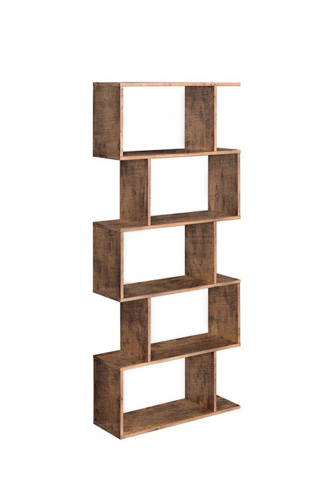 Biblioteca Zig-zag, maro, 70x24x190.5 cm [1]