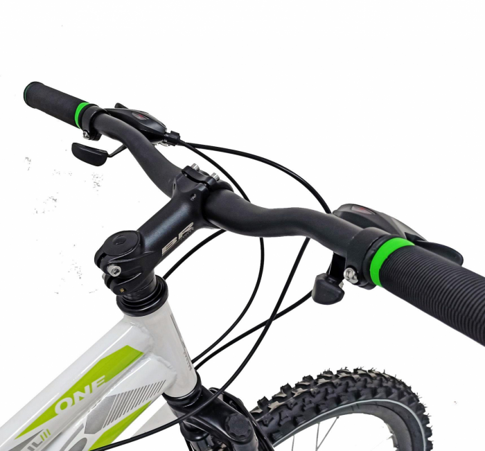 Bicicleta MTB-HT 24″ BR Storm, cadru otel 13″ ,21 viteze, Alb [6]