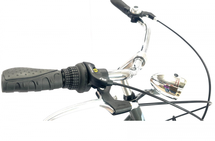 Bicicleta Citadinne Shimano, S2603, 26 inch, Cadru Otel, Gri/Albastru [8]