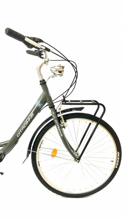 Bicicleta Citadinne Shimano, S2603, 26 inch, Cadru Otel, Gri/Albastru [3]