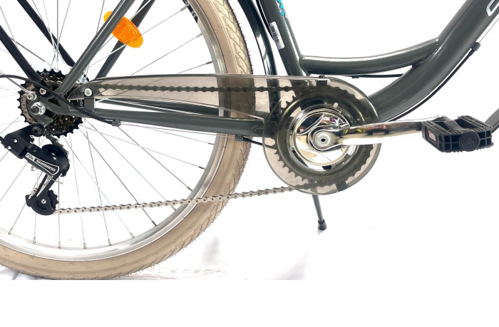 Bicicleta Citadinne Shimano, S2603, 26 inch, Cadru Otel, Gri/Albastru [6]