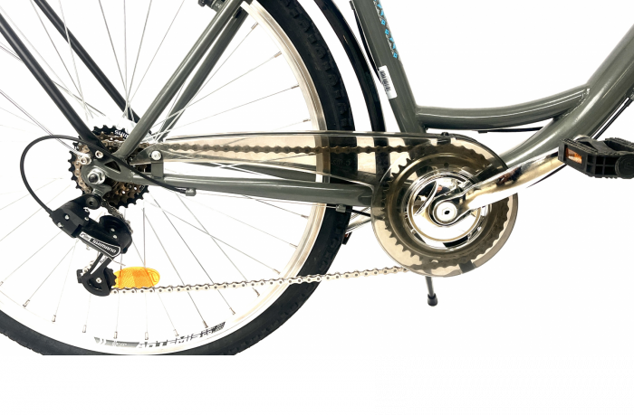 Lichidare de stoc Bicicleta Citadinne Shimano, S2603, 26 inch, Cadru Otel, Gri/Albastru [5]