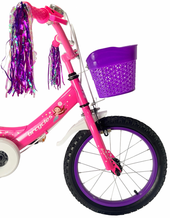 Bicicleta BRC copii 2-4 ani A1202 12" Roz [5]