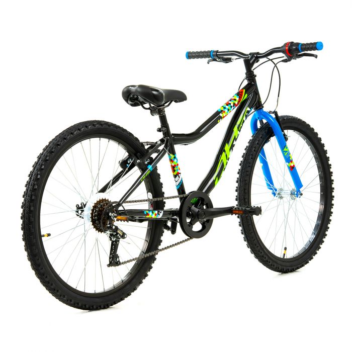 Bicicleta Copii DHS Plasma - 24 Inch, Negru-Albastru [3]
