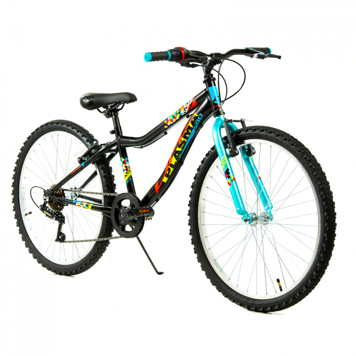 Bicicleta Copii DHS Plasma - 24 Inch, Negru-Roz [3]