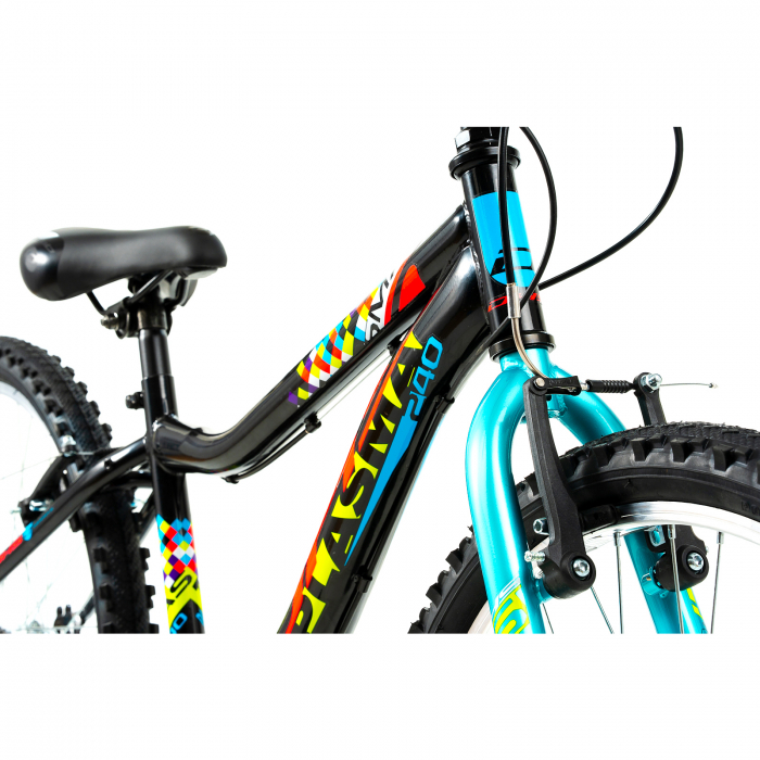 Bicicleta Copii DHS Plasma - 24 Inch, Negru-Roz [5]