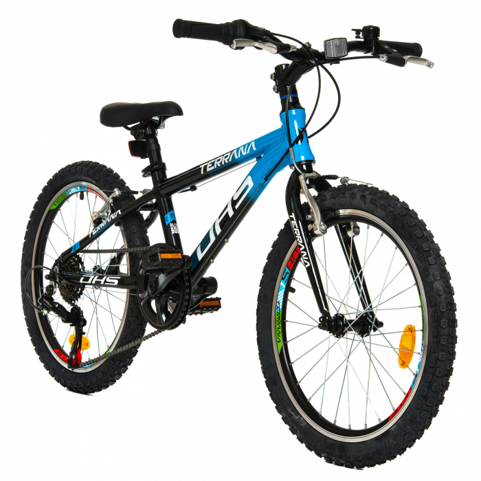 Bicicleta Copii Dhs Terrana 2023 - 20 Inch, Negru/Albastru [3]