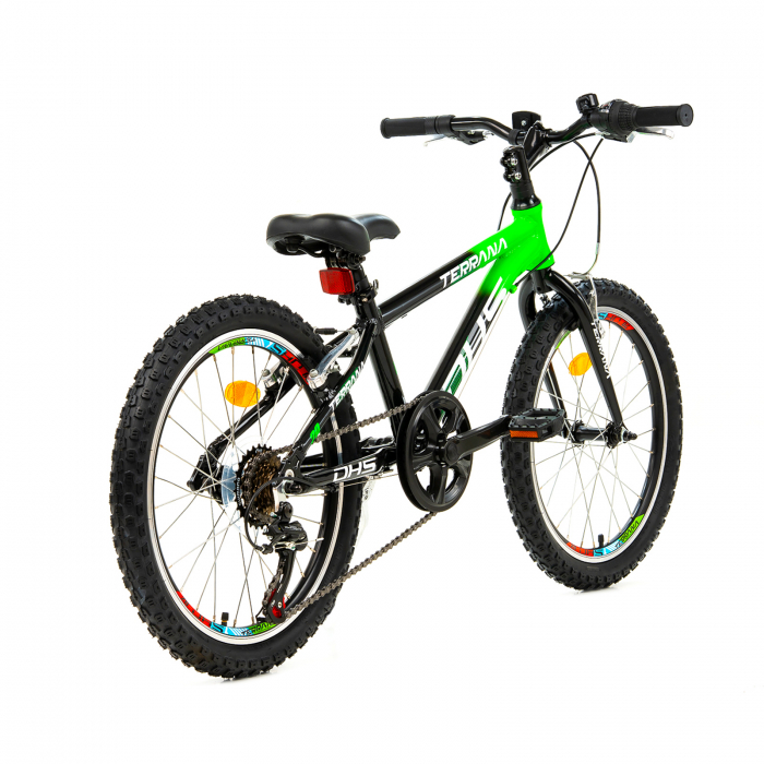 Bicicleta Copii Dhs Terrana 2023 - 20 Inch, Negru/Verde [2]