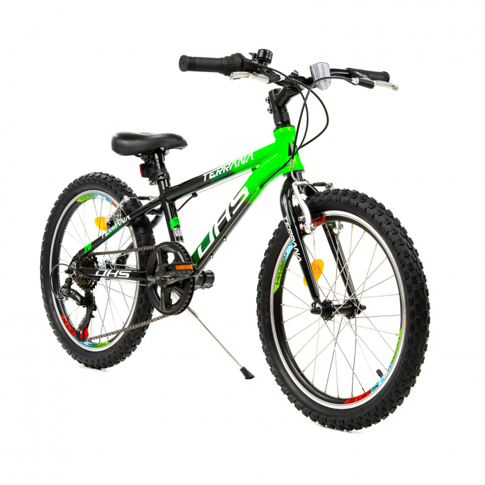 Bicicleta Copii Dhs Terrana 2023 - 20 Inch, Negru/Verde [3]