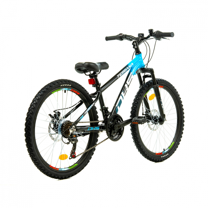 Bicicleta Copii Dhs Terrana 2423 - 24 Inch, Negru/Albastru [3]