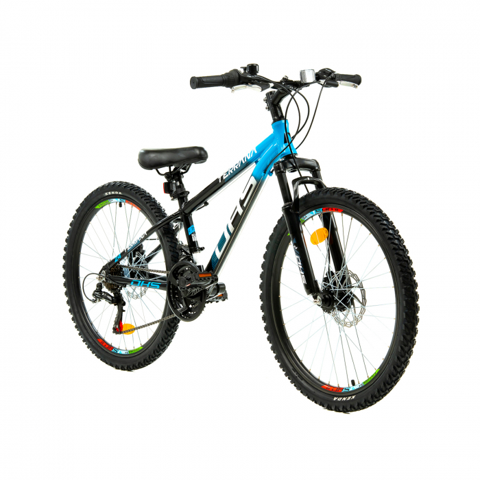 Bicicleta Copii Dhs Terrana 2423 - 24 Inch, Negru/Albastru [2]