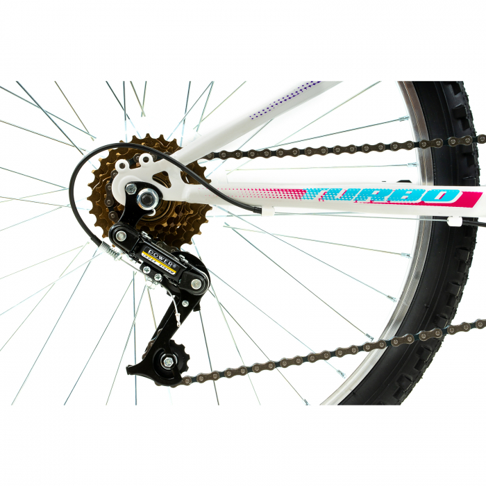Bicicleta Copii DHS Turbo - 24 Inch, Alb [5]