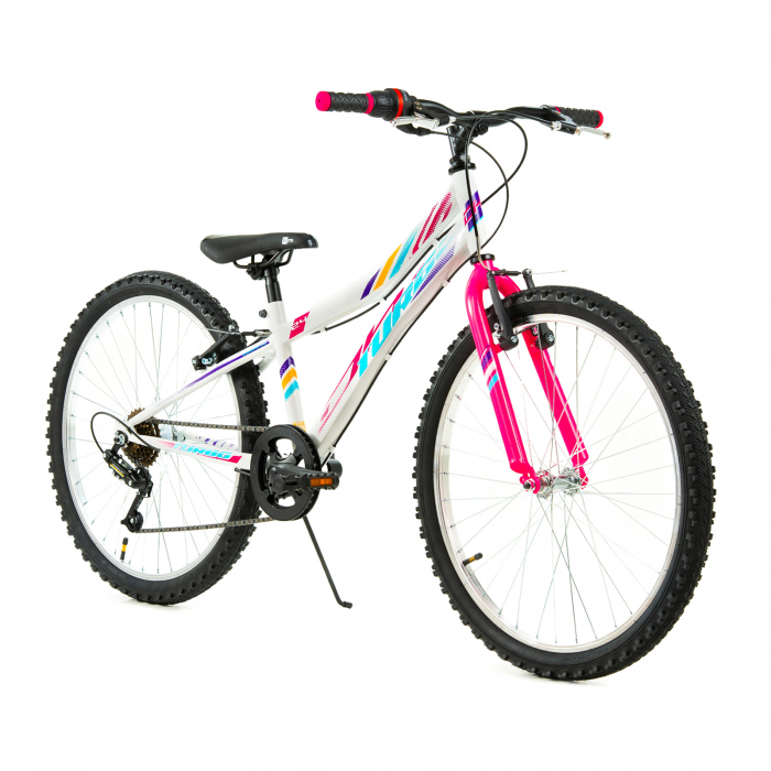 Bicicleta Copii DHS Turbo - 24 Inch, Alb [3]