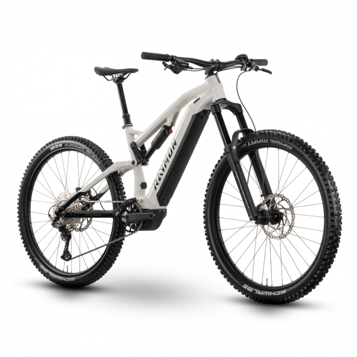 Bicicleta Electrica Raymon Full Suspension Trailray 150 2025 - 29 Inch, S, Alb - Deore [2]