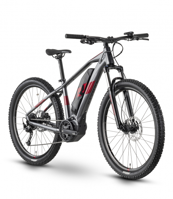 Bicicleta Electrica Raymon HardRay E 3.0 - 27.5 Inch, L, Gri-Rosu [1]