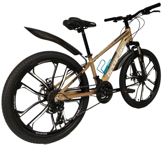 Bicicleta MTB 24″ BR A2404 Tornado, cadru Aluminiu, 21 viteze, Roti magnesium cu Shimano, Gold [2]